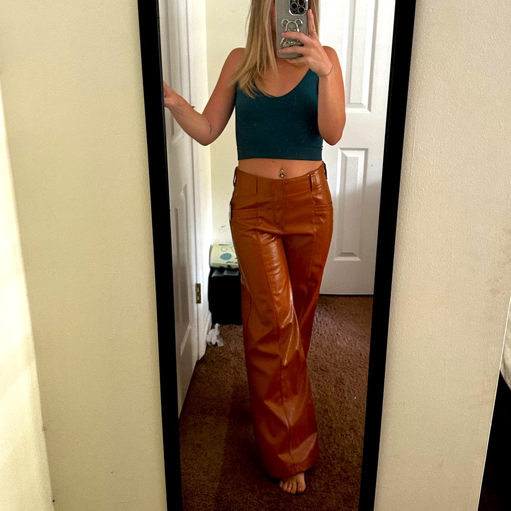 NWT Free People leather pants